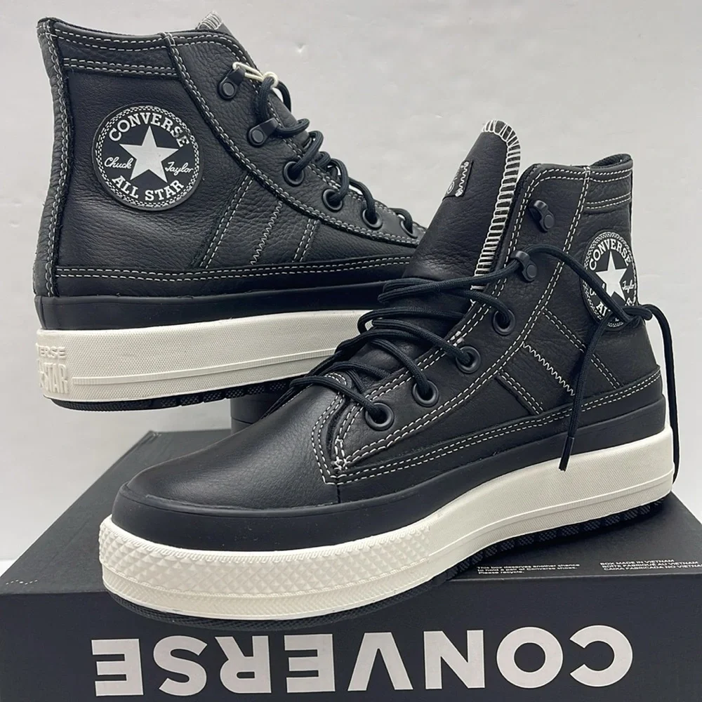 Converse WMNS Leather High-Tops A08555C CTAS EQUIP WP HI
BLACK/BLACK/VINTAGE WHT - Picture 9 of 16